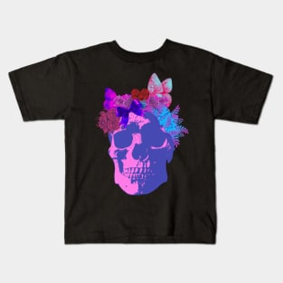 colorful skull art Kids T-Shirt